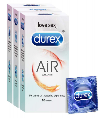 Durex Air Condoms for Men -10 Count (Pack of 6)