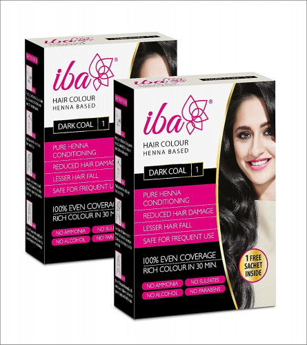 Iba Hair Color, Dark Coal Black Hennas