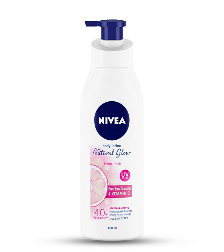 NIVEA Body Lotion, Natural Glow, Even Tone, UV Protect & 40x Vitamin C