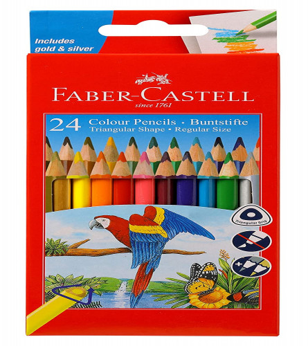 Faber-Castell Triangular Color Pencils -Pack of 24