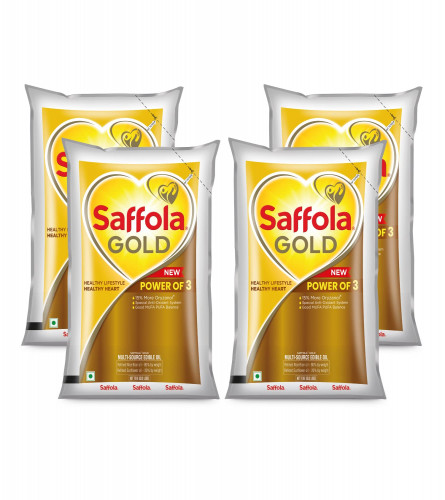 Saffola Gold Refined Rice Bran & Sunflower Cooking Oil 1 Litre