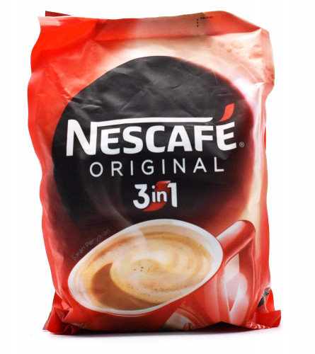 NESCAFÉ 3 In 1 Original Soluble Ground Coffee Beverage, 30 Sachets Bag