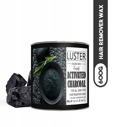 Luster Activated Charcoal Hair Removal Hot Wax 600 gm