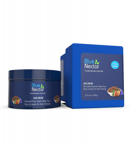 Blue Nectar Almond and Flax Seed Ubtan Face Mask and Pack for Skin Firming and Anti Aging