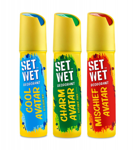 SET WET Deodorant Spray Perfume Cool, Charm & Mischief Avatar for men
