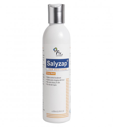 Fixderma Salyzap Body Wash 2% Salicylic Acid For Acne, Non Foaming Body Wash