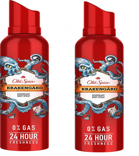 Old Spice Krakengard Deodorant Body Spray Perfume 140 ml (Pack of 2)
