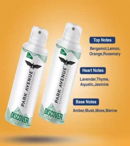 Park Avenue Discover Premium Body Deodorant Spray 150 ml (Pack of 2) Free Shipping