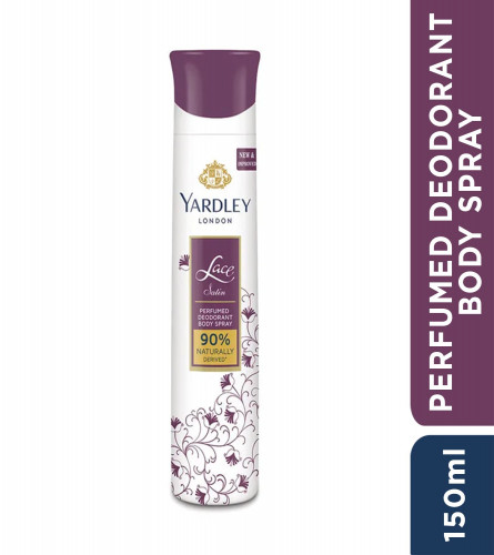 Yardley London Lace Satin Perfumed Deo 150 ml (Pack of 2)