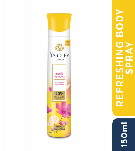 Yardley London Scottish Meadows Refreshing Body Spray 150 ml (Pack of 2)