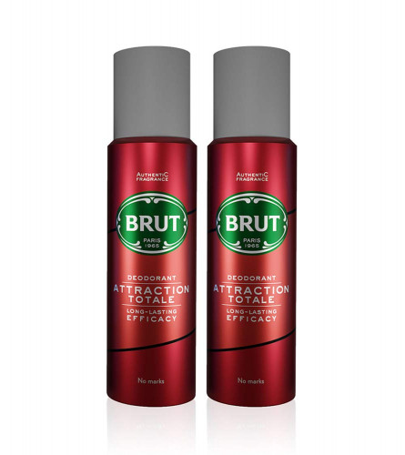Brut Attraction Totale Deodorant 200 ml (Pack of 2)