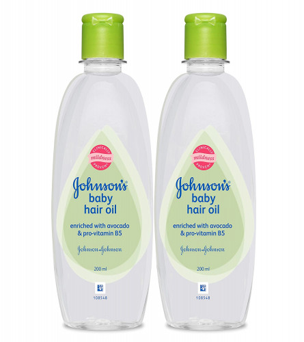 Johnson's Baby Hair Oil 200 ml  (Pack of 2)