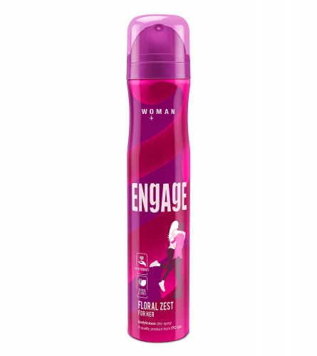 Engage Floral Zest Deodorant for Women, Citrus and Floral, Skin Friendly