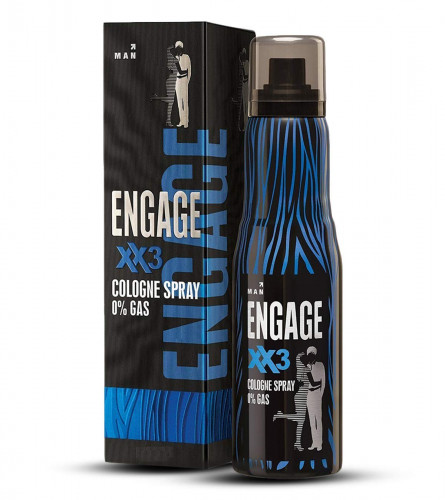 Engage XX3 Cologne No Gas Perfume for Men, Spicy and Woody, Skin Friendly