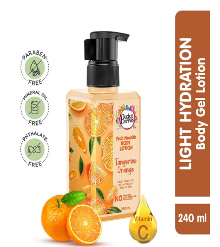 Buds & Berries Tangerine Orange Vitamin C Body Gel Lotion 240 ml (Pack of 2)
