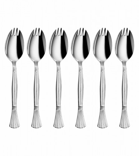 Stainless Steel Spork Spoon Fork Knives (Pack of 6)