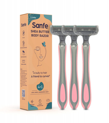 Sanfe Shea Butter Body Razor for Women's Hair Removal (Pack Of 6)