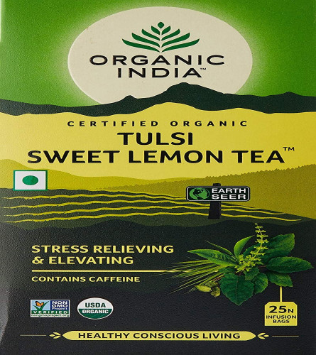 Organic India Tulsi Sweet Lemon 25 Tea Bags (Pack Of 3)