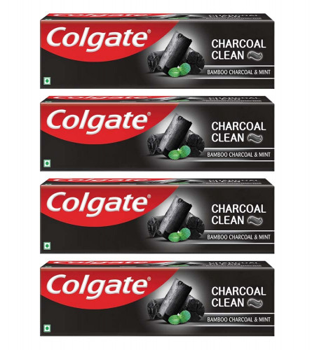 Colgate Charcoal Clean Black Gel Toothpaste 120 gm (Pack Of 4)