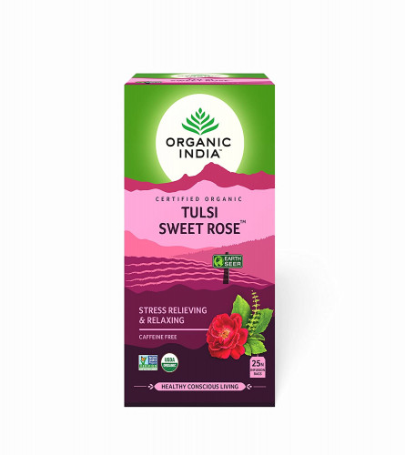 Organic India Tulsi Sweet Rose Tea-25 Bags (Pack Of 2)