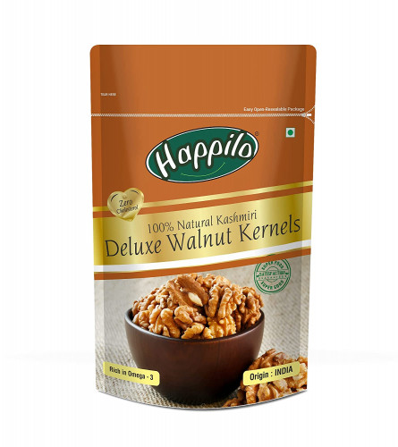 Happilo Deluxe 100% Natural Dried Kashmiri Walnut Kernels 200 gm (Pack of 2)