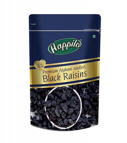 Happilo Premium Afghani Seedless Black Raisins 250 gm (Pack of 2)