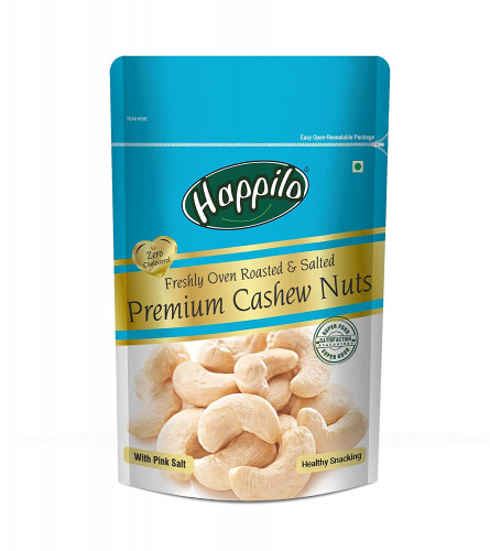 Happilo Premium Roasted and Salted Cashews 200 gm (Pack of 2)