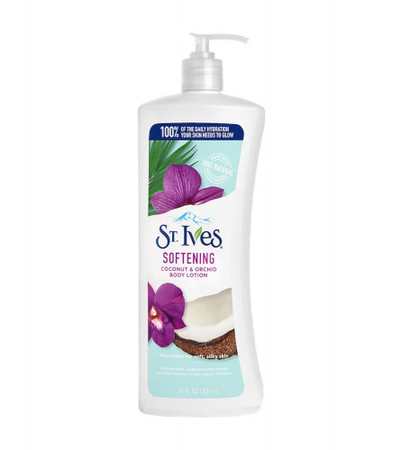 St. Ives Softening Body Lotion, Coconut and Orchid with Natural Extracts, Paraben-Free