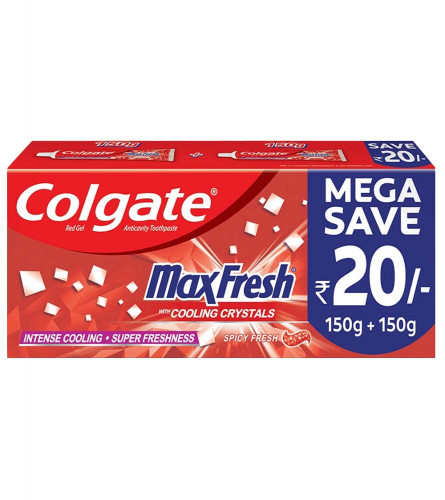 Colgate MaxFresh Anticavity Toothpaste Gel 150 gm (Pack of 2)