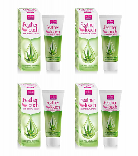 VI-JOHN Feather Touch unwanted Hair Removal lightweight tube Cream 40 gm (Pack of 4)