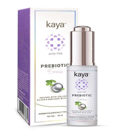 Kaya Prebiotic Face Serum, 30 ml | Soothing & Hydrating | Oily Skin | Lighten Acne Scars & Blemishes