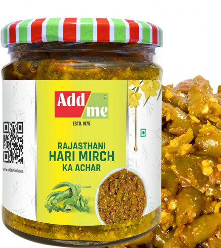 Add Me Homemade Hari Mirch ka Achar 200gm, Green Chilli Pickle 200g
