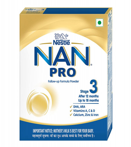 Nestlé NAN PRO 3 Infant Formula Baby Food(After 12-18 months) 400 gm