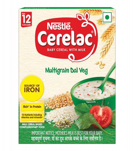 Nestlé CERELAC Baby Cereal with Milk, Multigrain Dal Veg (12-24 months)300 gm