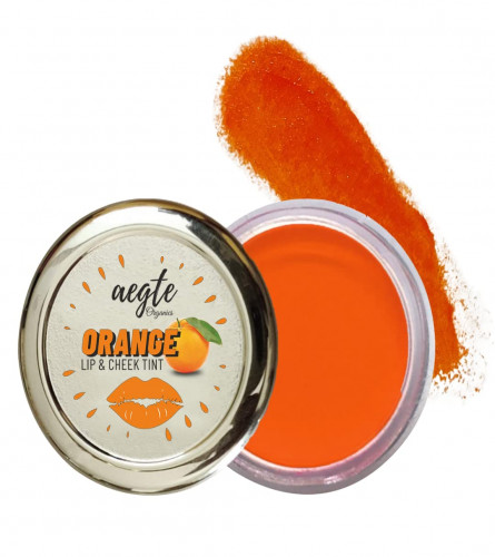 Aegte Orange Lip & Cheek Tint Balm (Orange) Organic Multi-Purpose Lip Balm