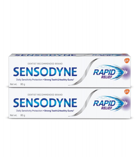 Sensodyne Toothpaste Rapid Relief Toothpaste 80 gm (Pack of 2)