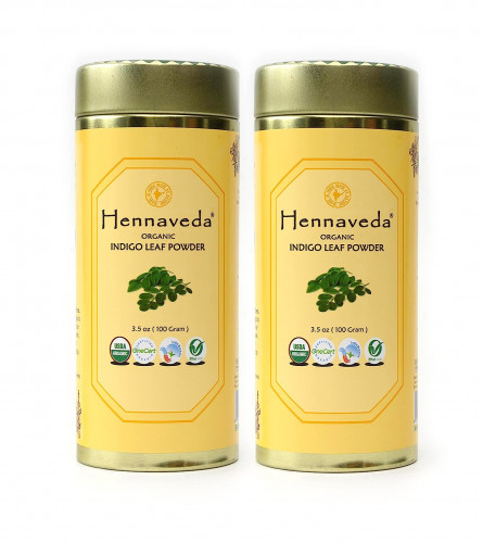 Hennaveda Organic Indigo Powder For Hair 100 gm (Pack of 2)