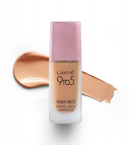 Lakmé 9To5 Primer + Matte Perfect Cover Foundation, W160 Warm Sand