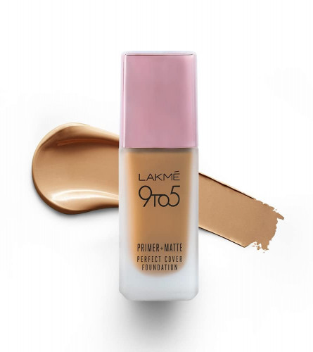 Lakme 9To5 Primer + Matte Perfect Cover Foundation, W320 Warm Caramel