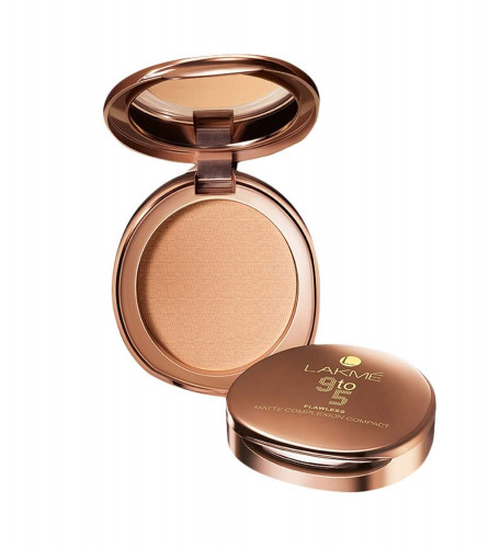 Lakme 9 to 5 Flawless Matte Complexion Compact Powder, Almond, Absorbs Oil, Conceals, 8 g