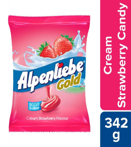 Alpenliebe Gold Cream Strawberry Candy Pouch 342 g