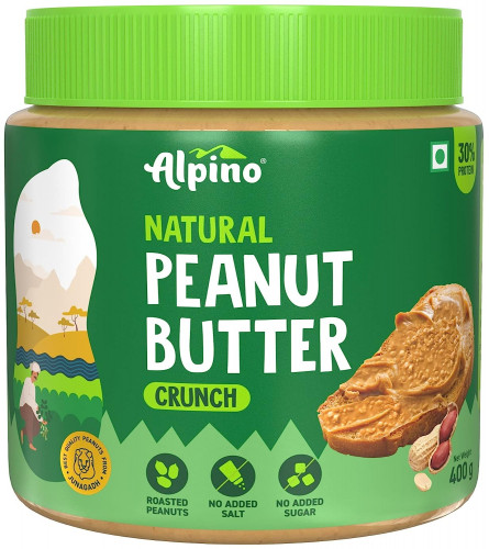 Alpino Natural Peanut Butter Crunch 400 gm