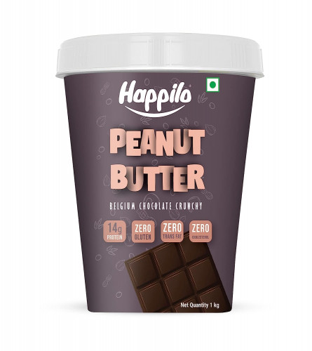 Happilo Belgium Chocolate Peanut Butter Crunchy 1kg