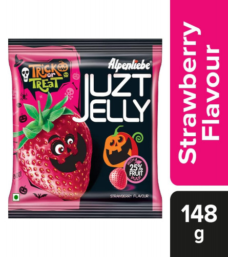 Alpenliebe Juzt Jelly, Strawberry Pouch 45 Pcs 148g (Pack of 2)