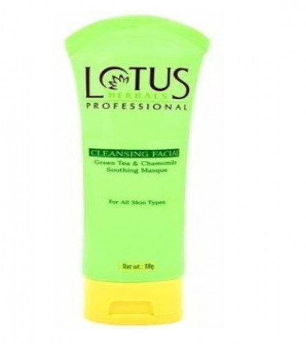 Lotus Professional Cleansing Facial Green Tea and Chamomile Soothing Masque 60 g (Pack of 2)