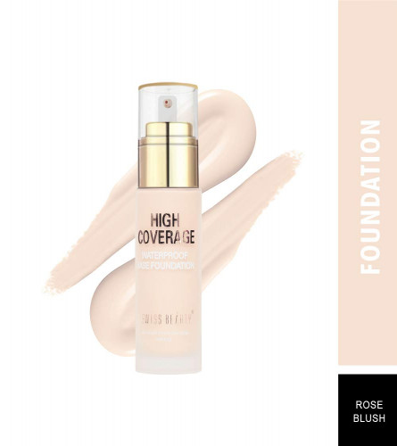 Swiss Beauty High Coverage Waterproof Base Foundation with SPF |Rose Blush