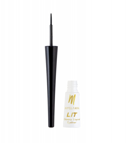 MyGlamm LIT Glossy Liquid Eyeliner-Black Party
