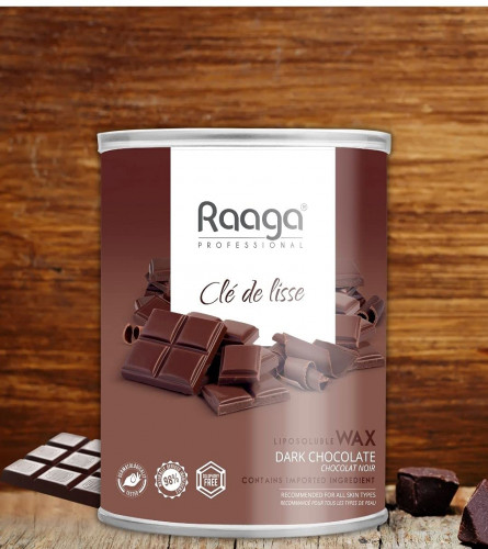 Raaga Professional Liposoluble Body Wax for Smooth Hair Removal, Dark Chocolate