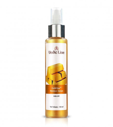 Vedicline Gold Ojas Moisture Serum, Minimize Wrinkles, Fine Lines & Dark Spots with Gold Mica