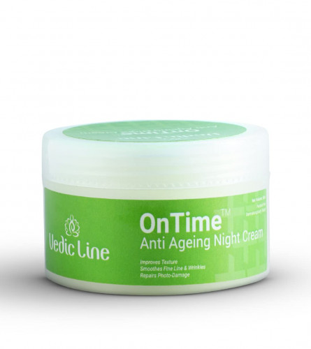Vedicline Ontime Anti-Aging Night Cream, Helps to Reduce Dark Circles & Uneven Tone